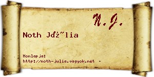Noth Júlia névjegykártya